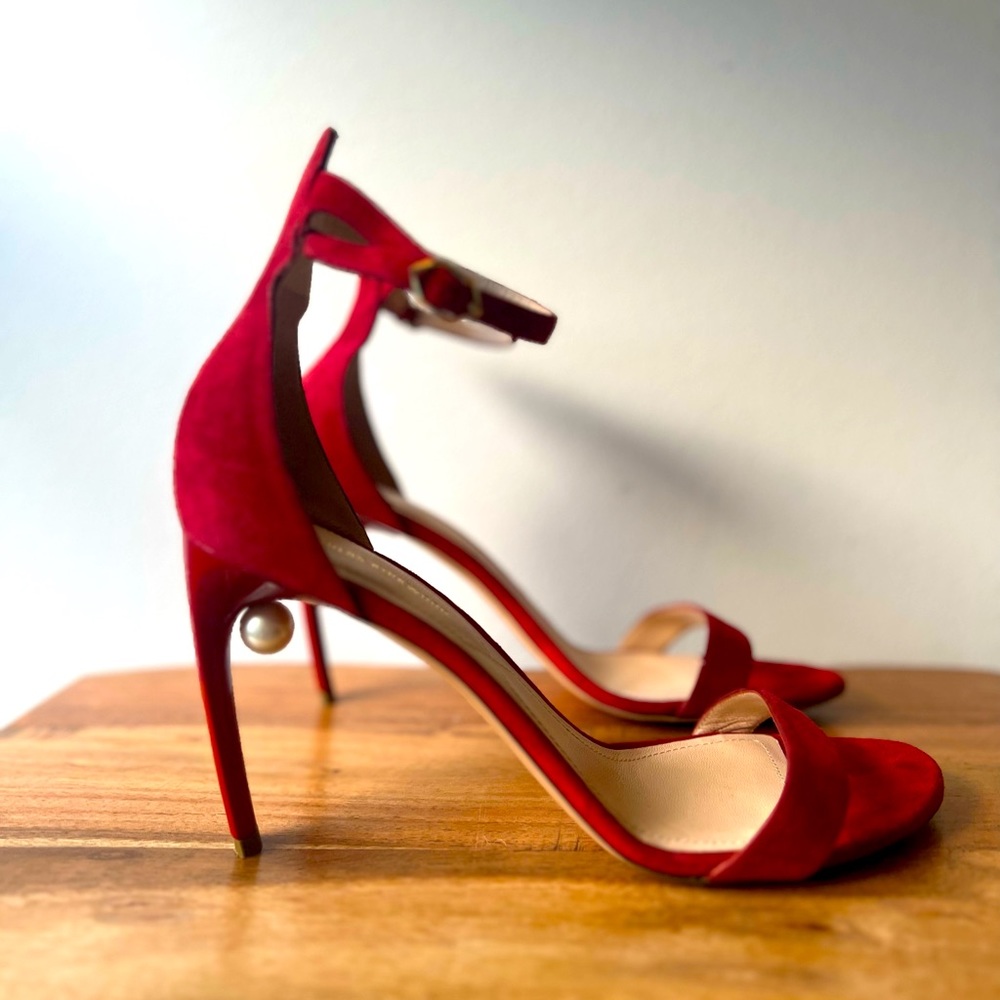 Nicholas Kirkwood Red Heels with Pearl Detail